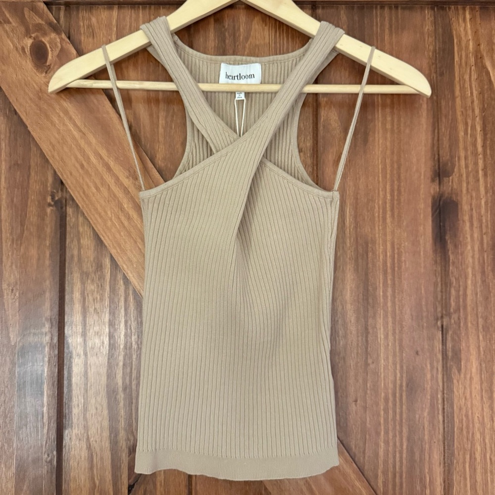 NWT Heartloom Beige Ribbed Camisole Small
